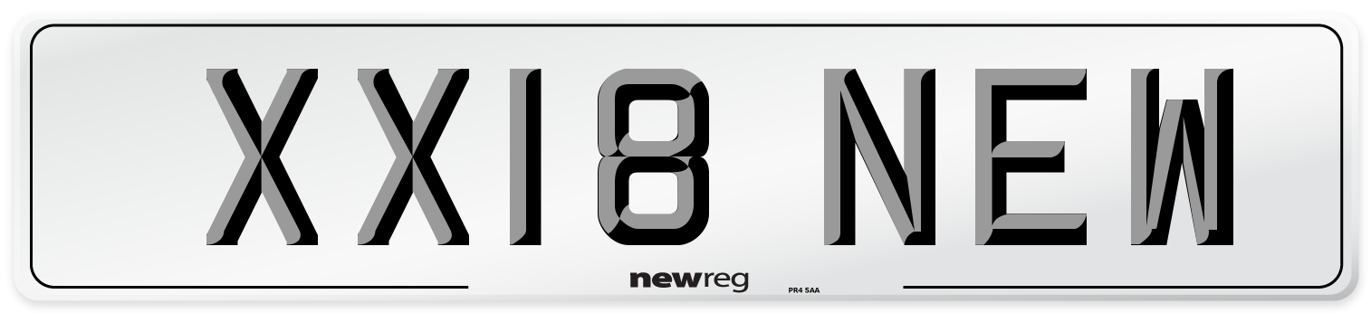 XX18 NEW Number Plate from New Reg
